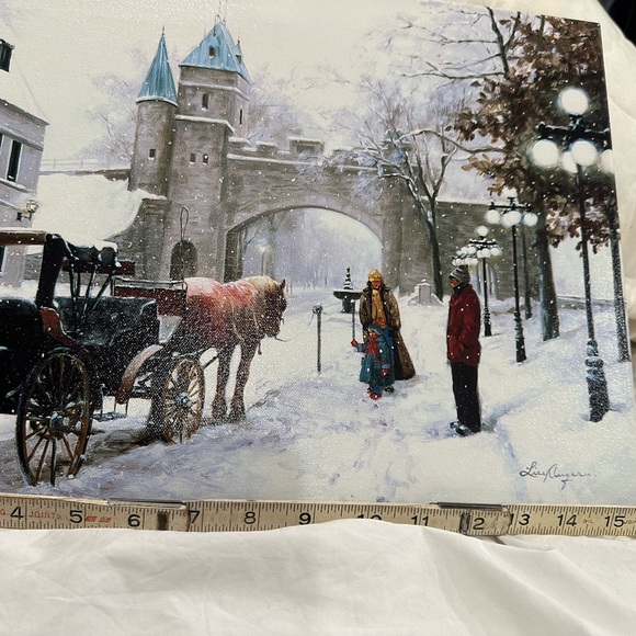 Vintage Lise Auger Canvas Picture - Picture 5 of 9